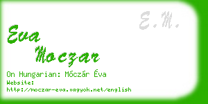 eva moczar business card