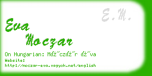 eva moczar business card